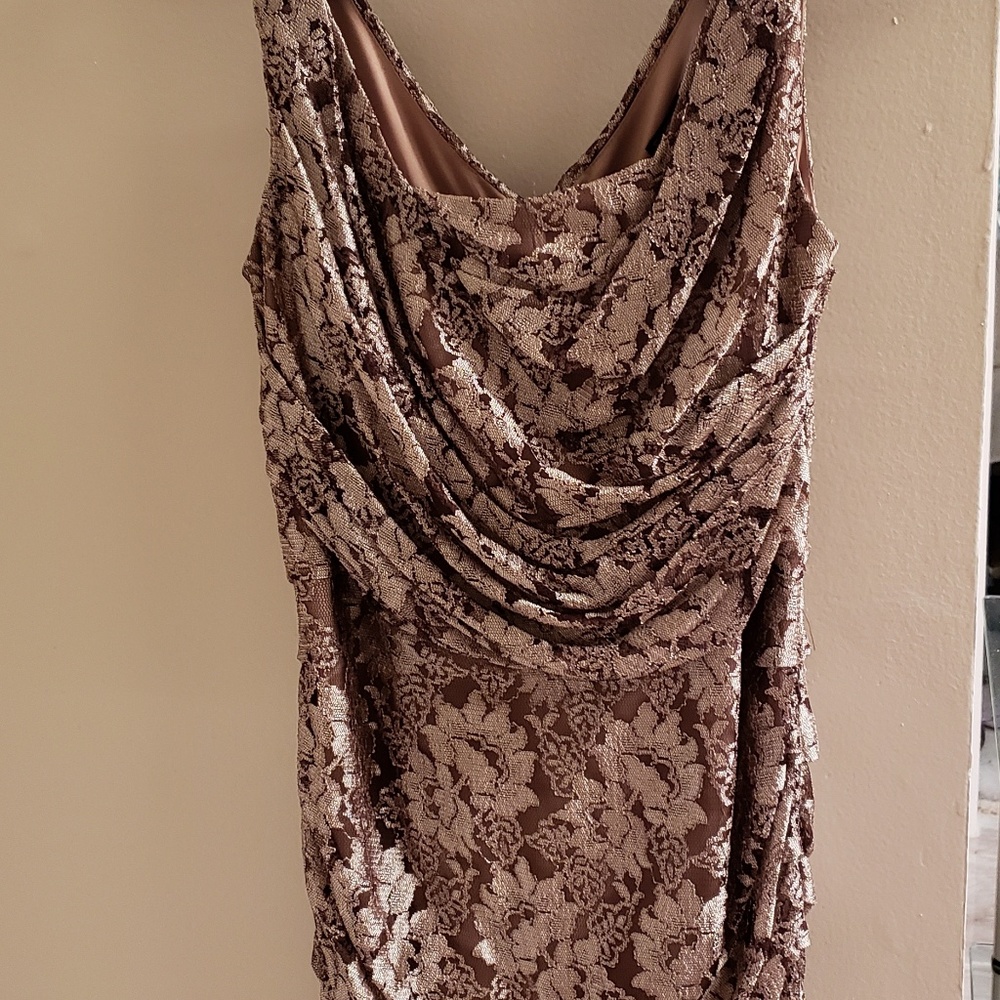 Express Gold lace dress